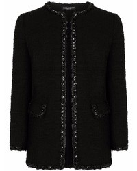Мужской черный твидовый пиджак от Dolce & Gabbana