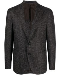 Мужской черный твидовый пиджак от Tagliatore
