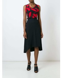 Черный топ без рукавов с принтом от Marni