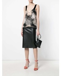 Черный топ без рукавов с принтом от N°21