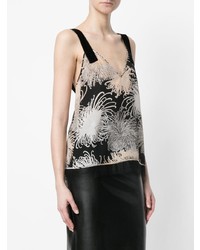 Черный топ без рукавов с принтом от N°21