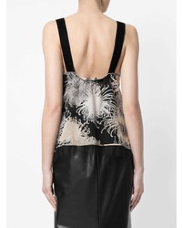 Черный топ без рукавов с принтом от N°21