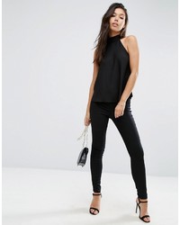 Черный топ без рукавов от Asos