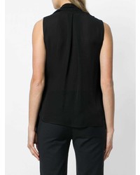 Черный топ без рукавов от Plein Sud