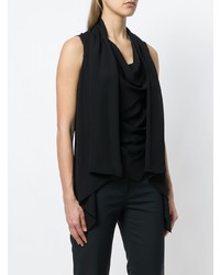 Черный топ без рукавов от Plein Sud