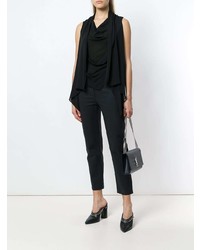 Черный топ без рукавов от Plein Sud