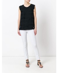 Черный топ без рукавов от Versace Jeans