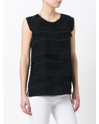 Черный топ без рукавов от Versace Jeans