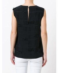 Черный топ без рукавов от Versace Jeans