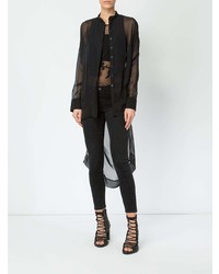 Черный топ без рукавов от Masnada