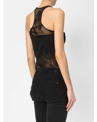 Черный топ без рукавов от Masnada