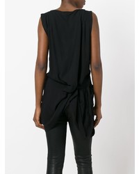 Черный топ без рукавов от Ann Demeulemeester