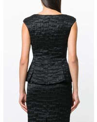 Черный топ без рукавов от Talbot Runhof