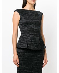 Черный топ без рукавов от Talbot Runhof