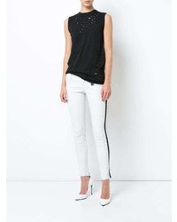 Черный топ без рукавов от Thomas Wylde