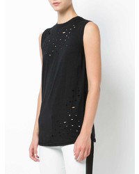 Черный топ без рукавов от Thomas Wylde