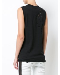 Черный топ без рукавов от Thomas Wylde