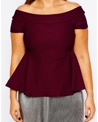 Черный топ с баской от Asos