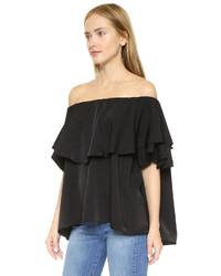 Черный топ с открытыми плечами от MLM Label