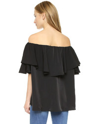 Черный топ с открытыми плечами от MLM Label