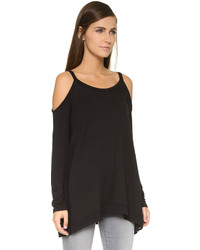 Черный топ с открытыми плечами от Ella Moss