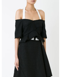 Черный топ с открытыми плечами от Proenza Schouler