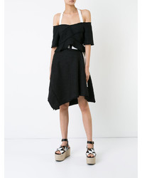 Черный топ с открытыми плечами от Proenza Schouler