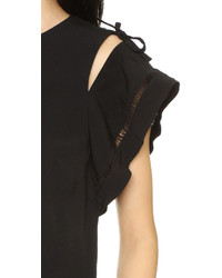 Черный топ с открытыми плечами от Rebecca Taylor