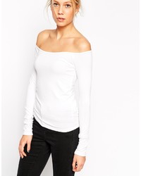 Черный топ с открытыми плечами от Asos