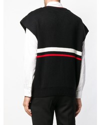 Мужской черный трикотажный жилет с принтом от Cmmn Swdn