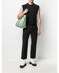 Мужской черный трикотажный жилет от Jil Sander