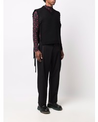 Мужской черный трикотажный жилет от Craig Green