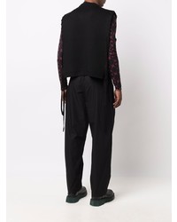 Мужской черный трикотажный жилет от Craig Green