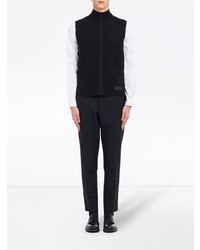 Мужской черный трикотажный жилет от Prada