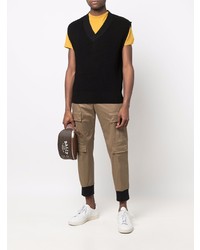 Мужской черный трикотажный жилет от PT TORINO