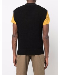 Мужской черный трикотажный жилет от PT TORINO