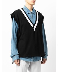 Мужской черный трикотажный жилет от Off Duty