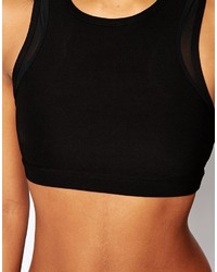 Черный укороченный топ в сеточку от South Beach