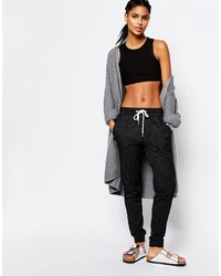 Черный укороченный топ в сеточку от South Beach