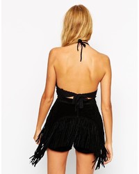 Черный укороченный топ крючком от Asos