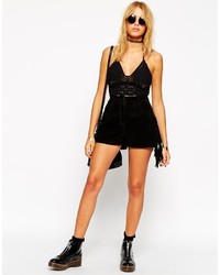 Черный укороченный топ крючком от Asos
