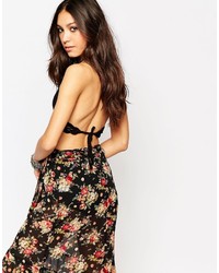 Черный укороченный топ крючком от Noisy May