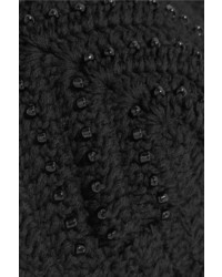 Черный укороченный топ крючком от Alice + Olivia