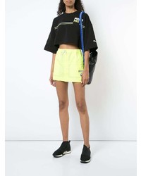 Черный укороченный топ с принтом от Fenty X Puma