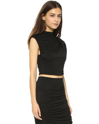 Черный укороченный топ от Alice + Olivia