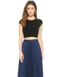 Черный укороченный топ от Alice + Olivia