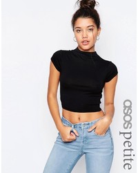 Черный укороченный топ от Asos