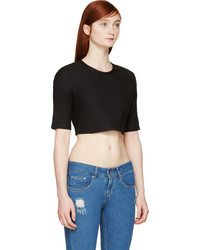 Черный укороченный топ от Filles a papa