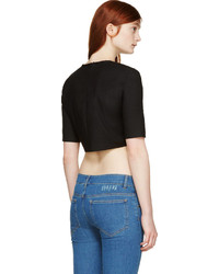 Черный укороченный топ от Filles a papa