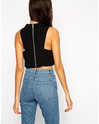 Черный укороченный топ от Asos